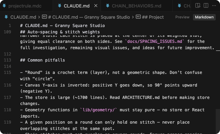 Common pitfall: placing stitches visually without respecting construction sequence causes structural errors
